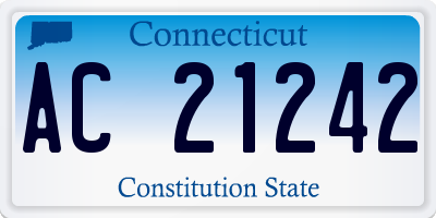 CT license plate AC21242
