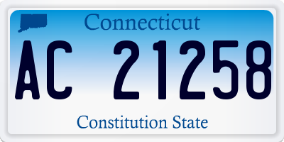 CT license plate AC21258