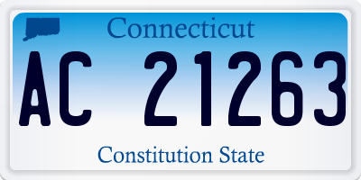 CT license plate AC21263