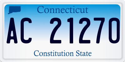CT license plate AC21270