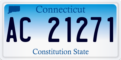 CT license plate AC21271