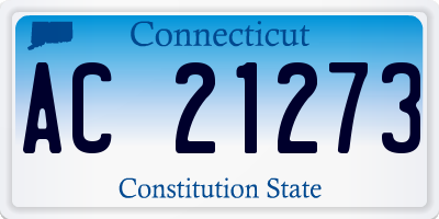 CT license plate AC21273