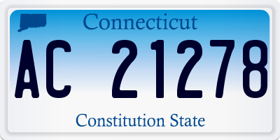 CT license plate AC21278
