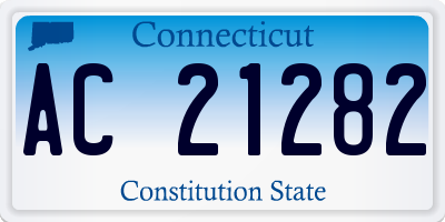 CT license plate AC21282