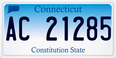 CT license plate AC21285