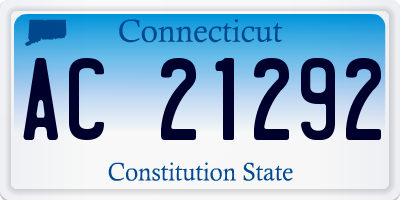 CT license plate AC21292