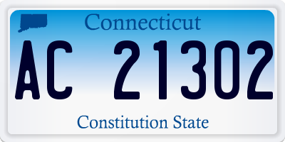 CT license plate AC21302