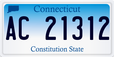 CT license plate AC21312