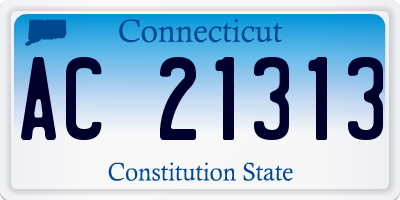 CT license plate AC21313