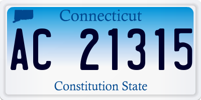 CT license plate AC21315