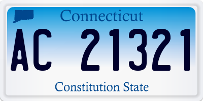 CT license plate AC21321