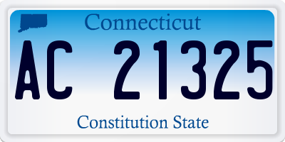CT license plate AC21325
