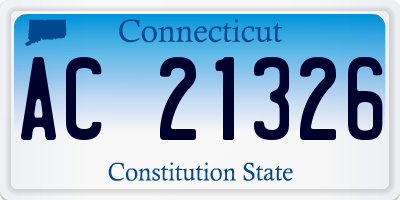 CT license plate AC21326