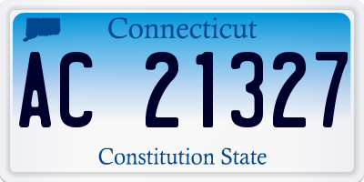 CT license plate AC21327