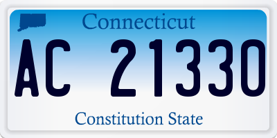 CT license plate AC21330