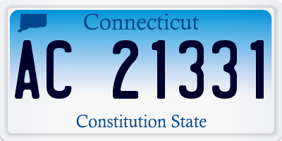 CT license plate AC21331