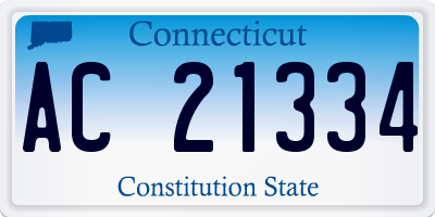 CT license plate AC21334