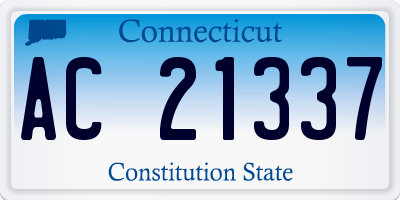 CT license plate AC21337