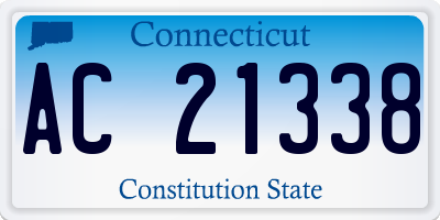 CT license plate AC21338