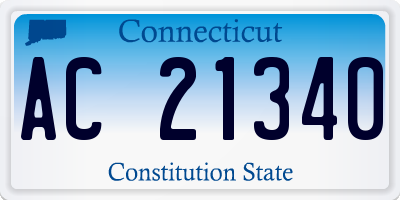 CT license plate AC21340