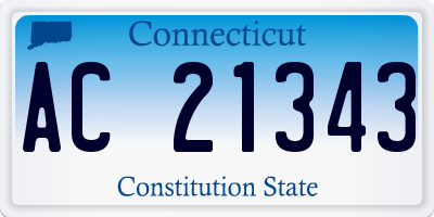 CT license plate AC21343