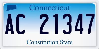 CT license plate AC21347