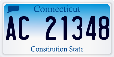CT license plate AC21348