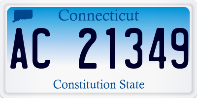 CT license plate AC21349