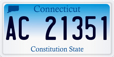 CT license plate AC21351