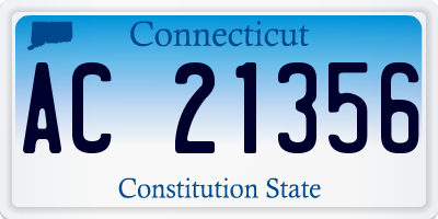 CT license plate AC21356