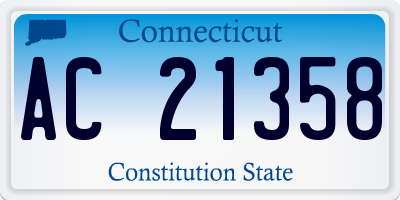 CT license plate AC21358