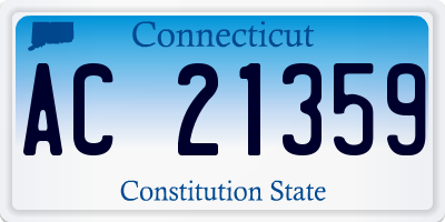 CT license plate AC21359