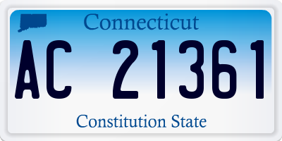 CT license plate AC21361