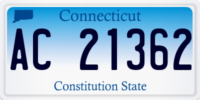 CT license plate AC21362