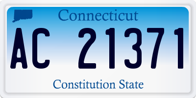 CT license plate AC21371