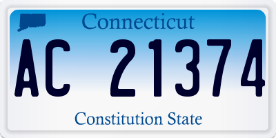 CT license plate AC21374