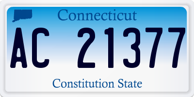 CT license plate AC21377