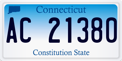 CT license plate AC21380