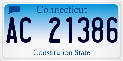 CT license plate AC21386