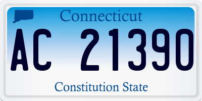 CT license plate AC21390