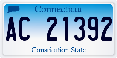 CT license plate AC21392