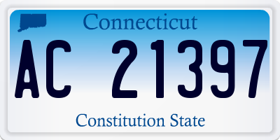 CT license plate AC21397