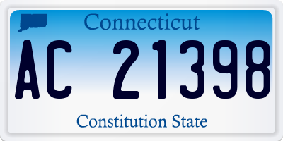 CT license plate AC21398