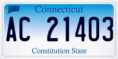 CT license plate AC21403
