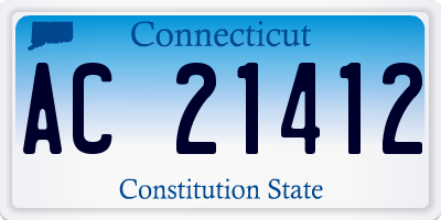 CT license plate AC21412