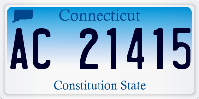 CT license plate AC21415