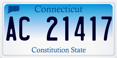 CT license plate AC21417