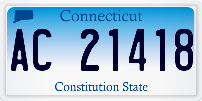 CT license plate AC21418