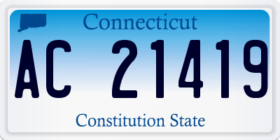CT license plate AC21419