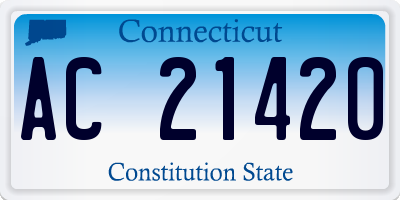CT license plate AC21420